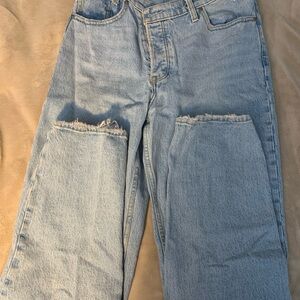 Abercrombie & Fitch Light Blue High Rise Jeans. Dad high rise.